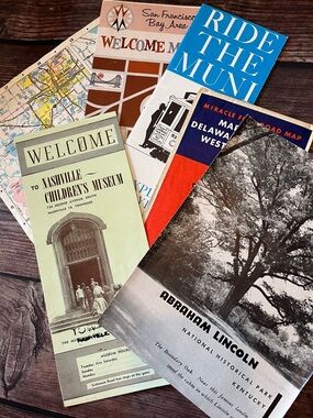 Vintage Travel Brochure Set and Museum and Historical Sites